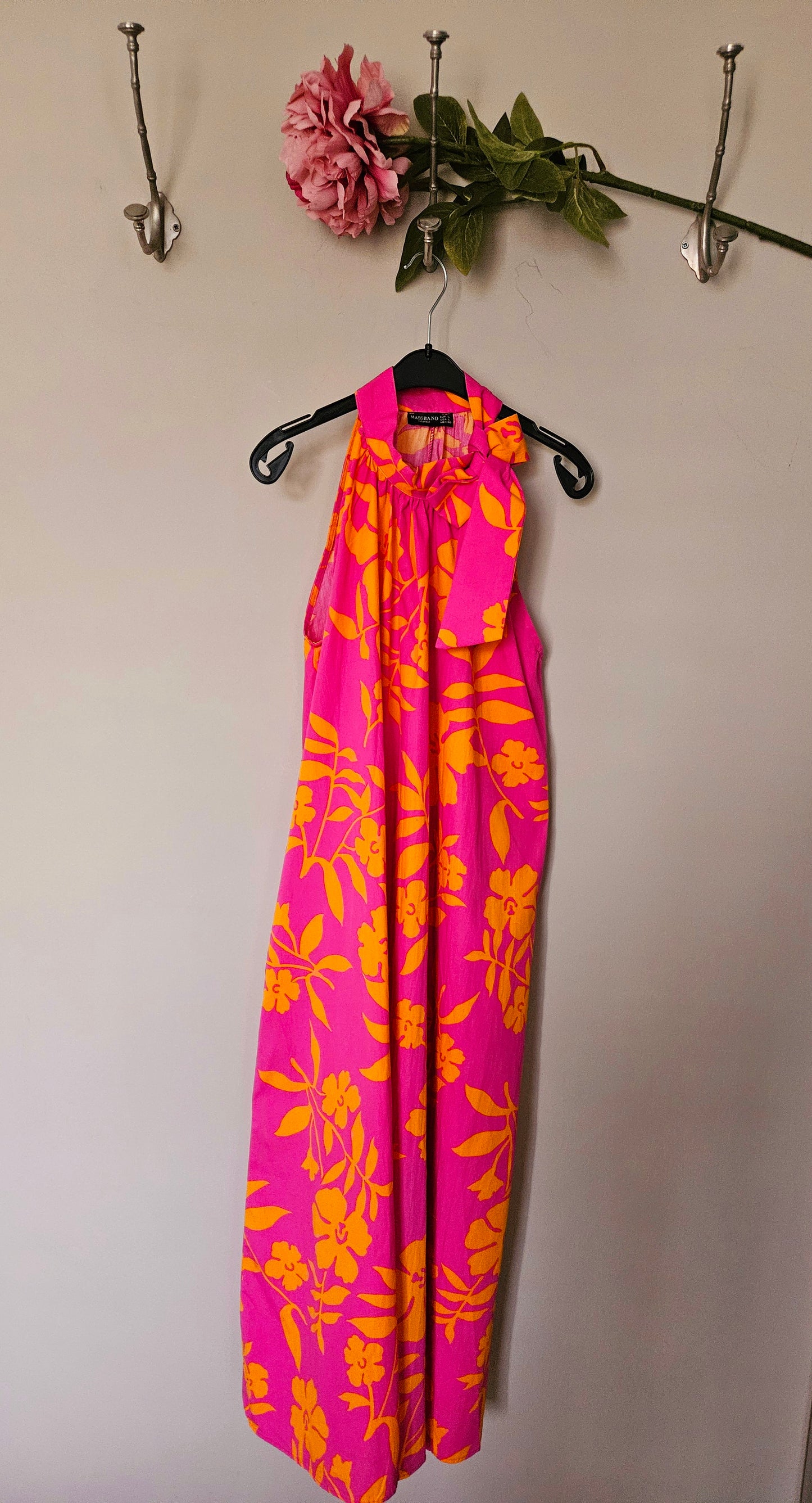 Jurk Midi rose/oranje