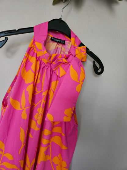Jurk Midi rose/oranje